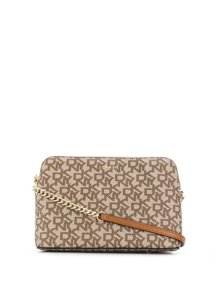 Dkny Bryant Logo Dome Crossbody Bag - Neutrals