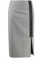Karl Lagerfeld Hook & Eye Tape Skirt - Grey