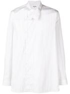 Jil Sander Asymmetric Striped Shirt - White