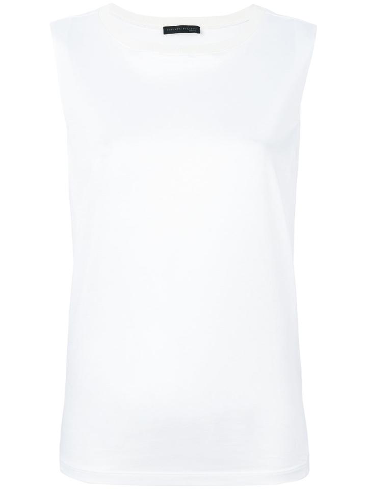 Fabiana Filippi Ribbed Trim Tank Top - White