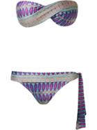 Brigitte Abstract Print Bandeau Bikini Set