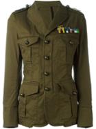 Dsquared2 'golden Arrow' Jacket, Women's, Size: 44, Green, Cotton/spandex/elastane