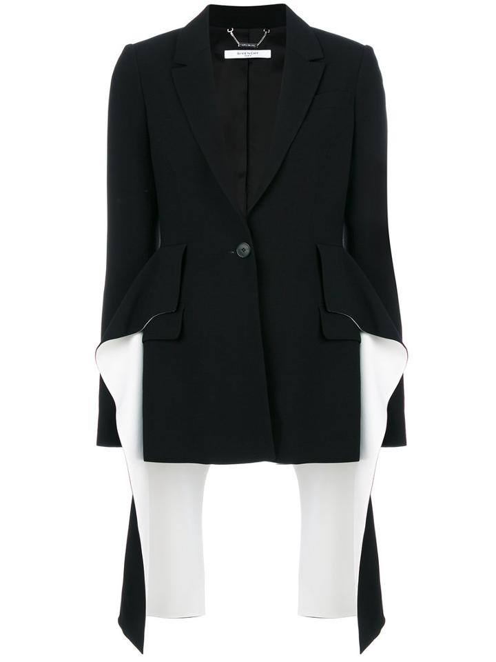 Givenchy - Flared Panel Blazer - Women - Spandex/elastane/viscose - 36, Black, Spandex/elastane/viscose