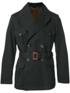 Doppiaa Sahariana Belted Jacket - Black