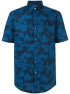 Michael Michael Kors Camouflage-print Button-down Shirt - Blue