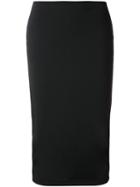 T By Alexander Wang Classic Pencil Skirt, Women's, Size: Xs, Black, Polyester/spandex/elastane/rayon