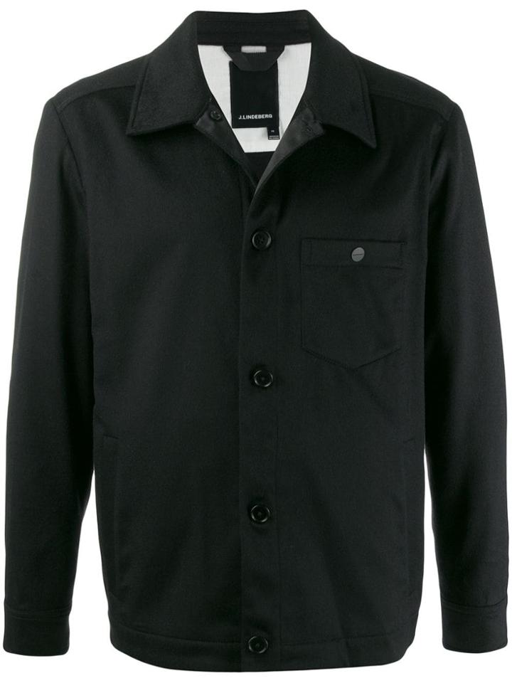 J.lindeberg Patch Pocket Shirt Jacket - Black