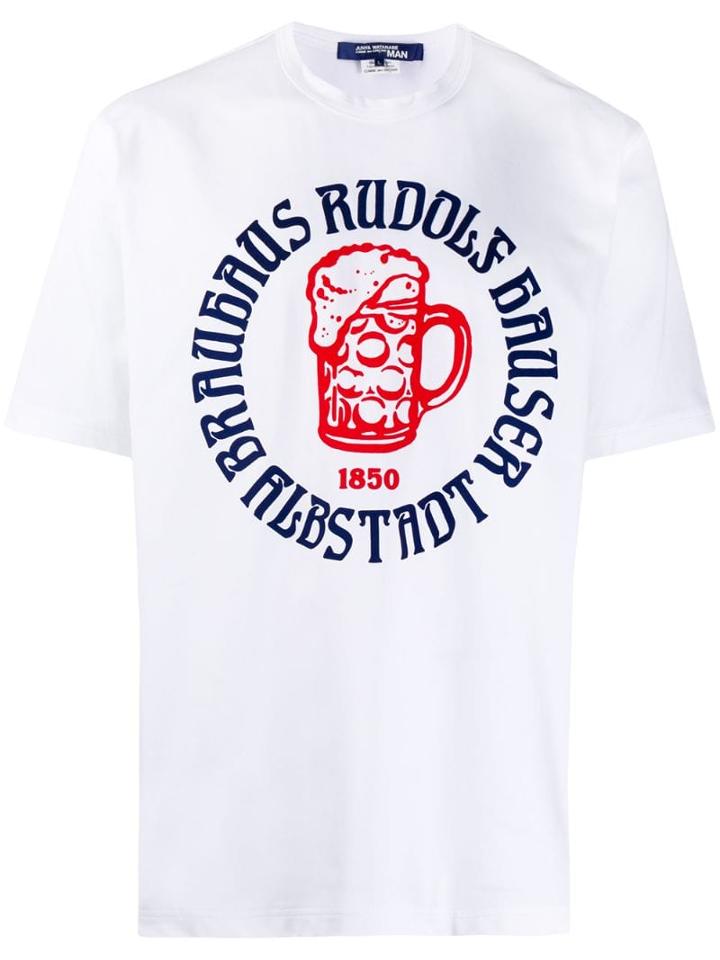 Junya Watanabe Man Beer Print T-shirt - White
