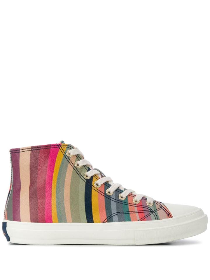Paul Smith Striped Hi-top Sneakers - Grey