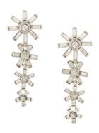 Kenneth Jay Lane Embellished Flower Earrings - Silver