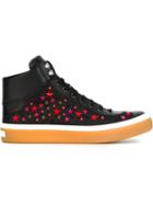 Jimmy Choo Argyle Sneakers, Men's, Size: 43, Black, Cotton/leather/metal Other/rubber