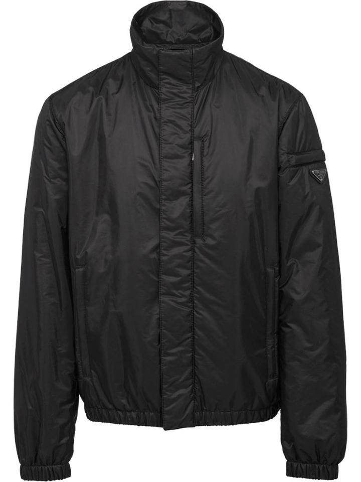 Prada Funnel-neck Windbreak Jacket - Black