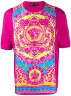 Versace Baroque Printed T-shirt - Pink