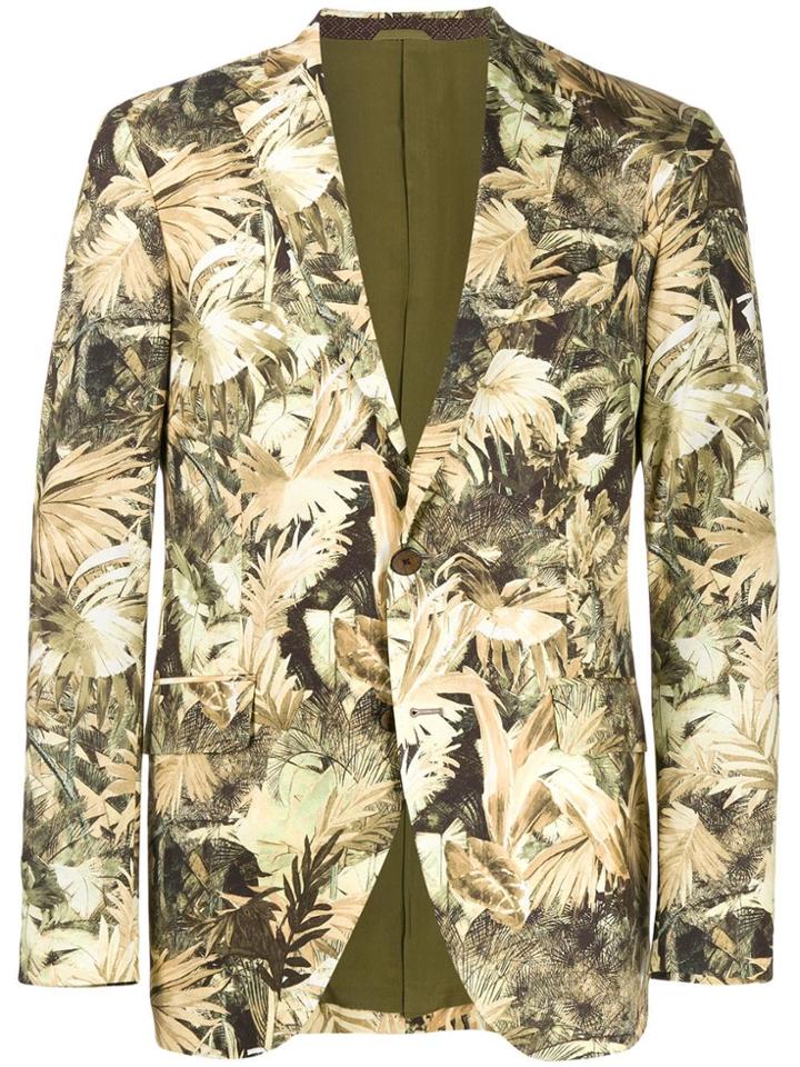 Etro Jungle Print Soft Blazer - Yellow
