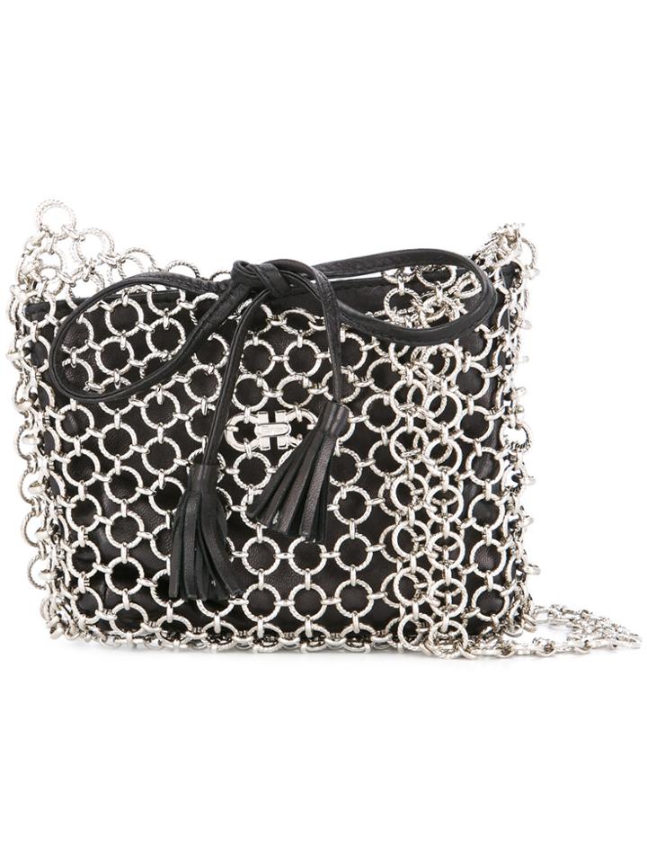 Salvatore Ferragamo Vintage Fringe Gancini Shoulder Bag - Metallic