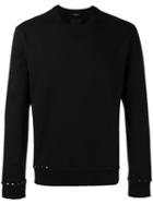Valentino 'rockstud' Embellished Sweatshirt, Men's, Size: Medium, Black, Cotton/polyamide