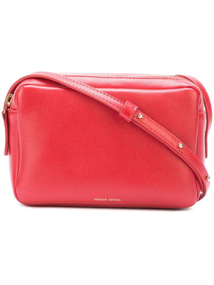 Mansur Gavriel Double Zip Crossbody Bag - Red