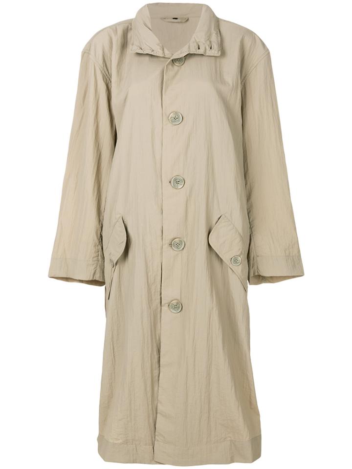 Opening Ceremony Rear Logo Print Coat - Nude & Neutrals