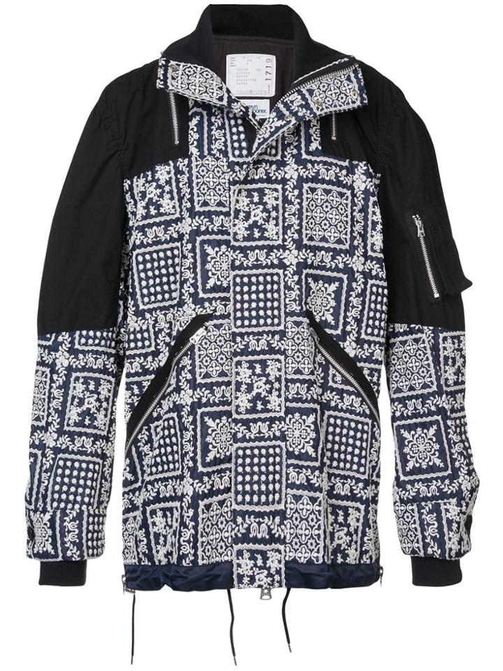 Sacai Patterned Lightweight Jacket - Blue