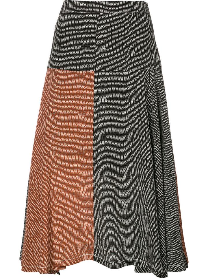Derek Lam - Flared Midi Skirt - Women - Silk - 36, Women's, Black, Silk