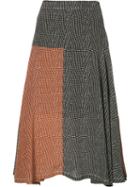 Derek Lam - Flared Midi Skirt - Women - Silk - 36, Women's, Black, Silk