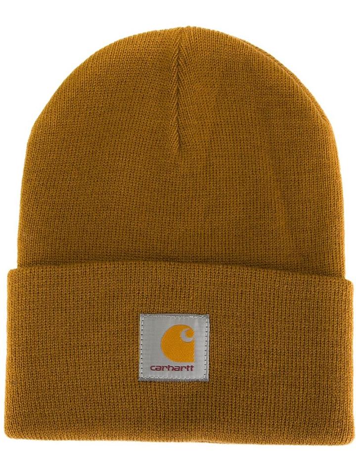 Carhartt Logo Patch Beanie, Adult Unisex, Brown, Acrylic
