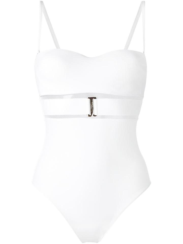 La Perla Contemporary Underwired Bodysuit, Women's, Size: 40, White, Polyamide/spandex/elastane