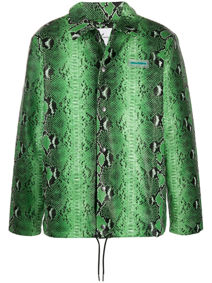 Daily Paper Goach Snakeskin-print Shirt Jacket - Green