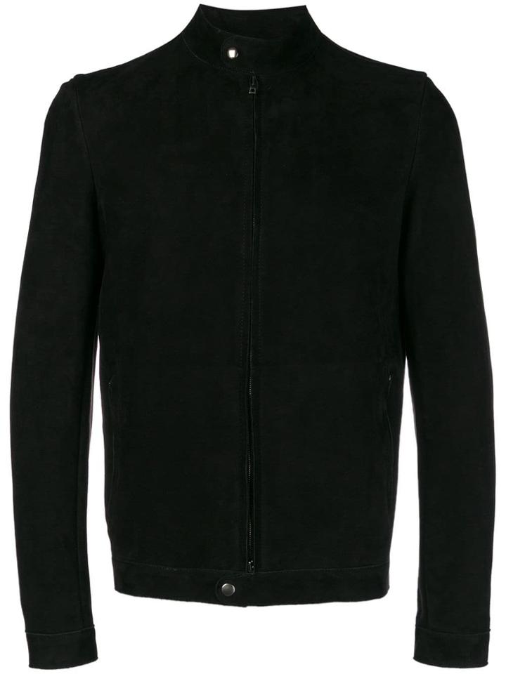 Salvatore Santoro Suede Biker Jacket - Black