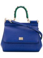 Dolce & Gabbana - 'sicily' Mini Bag - Women - Calf Leather - One Size, Blue, Calf Leather