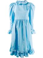 Batsheva Sheen Ruffled Midi Dress - Blue