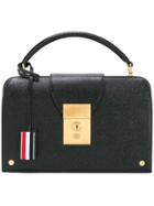 Thom Browne Mrs. Thom Pocketbook (27x18x8 Cm) In Pebble Lucido Leather