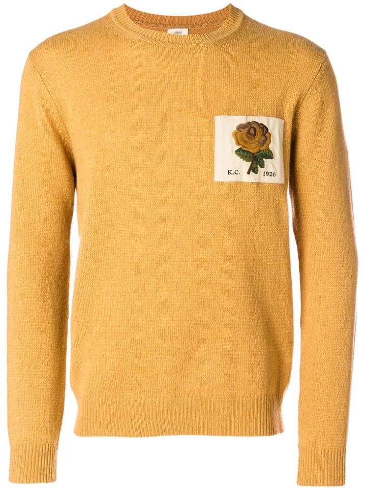 Kent & Curwen Logo Patch Sweater - Yellow & Orange