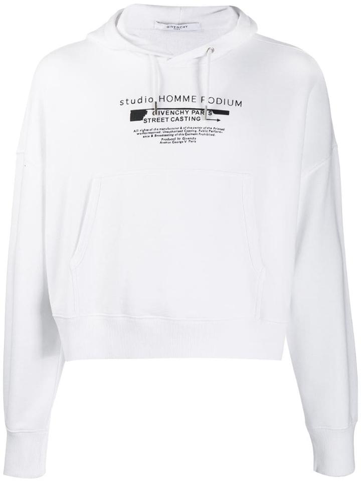 Givenchy Logo Boxy Hoodie - White