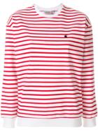 Carhartt Striped Logo Sweater - White