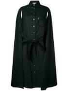 Veronique Branquinho Cape Dress, Women's, Size: 44, Black, Cotton