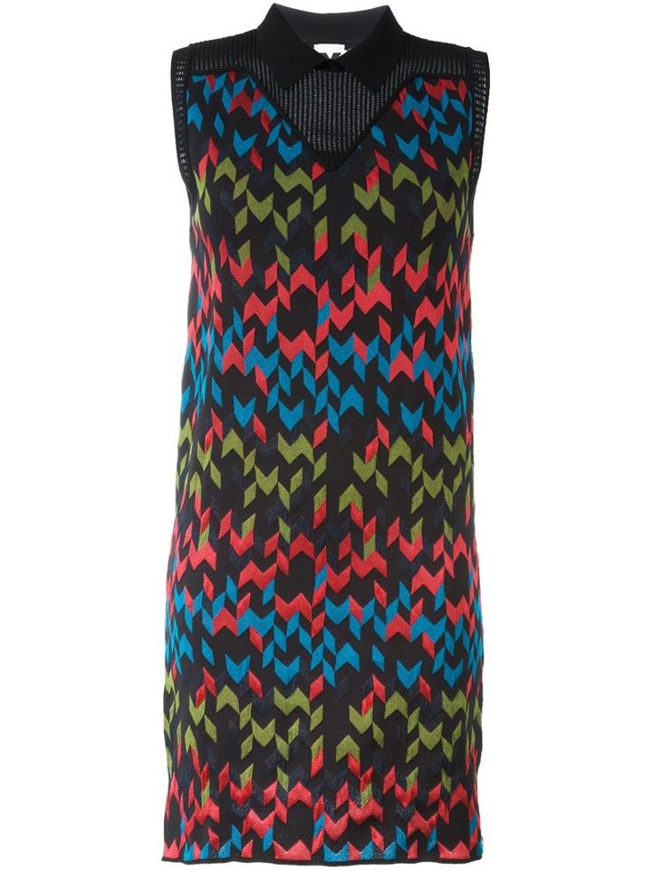 M Missoni Geometric Print Knit Dress, Women's, Size: 38, Cotton/acrylic/polyamide/wool