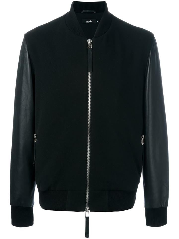 Blood Brother 'alpha' Bomber Jacket, Men's, Size: Large, Black, Leather
