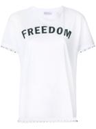 Red Valentino Lace Trim Freedom T-shirt - White