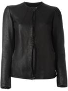 Salvatore Santoro Cropped Jacket, Women's, Size: 44, Black, Leather/viscose