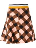 Marni Checked Mini Skirt, Women's, Size: 36, Spandex/elastane/viscose/wool