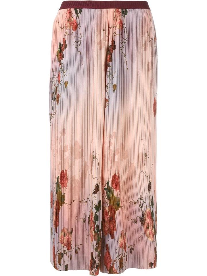 Antonio Marras Plissé Cropped Trousers, Women's, Size: 2, Pink/purple, Polyester/spandex/elastane