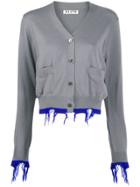 Aalto Distressed Trim Cardigan - Grey