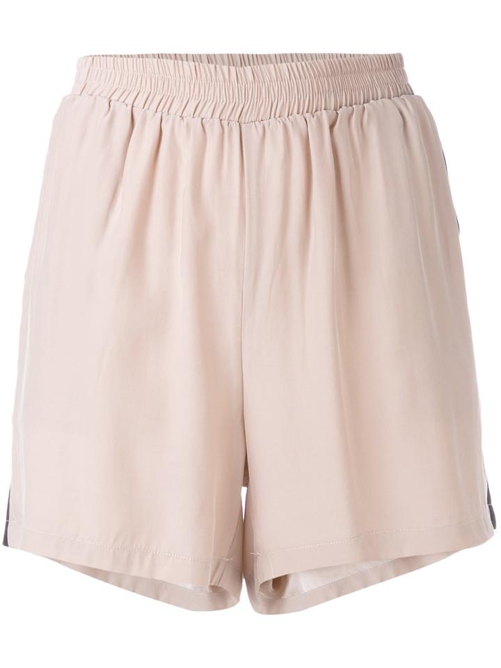 Track Shorts - Women - Silk - S, Pink/purple, Silk, Gold Hawk