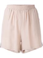 Track Shorts - Women - Silk - S, Pink/purple, Silk, Gold Hawk
