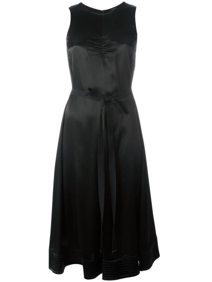 Joseph Belted Sleeveless Dress, Women's, Size: 36, Black, Cotton/cupro/rayon
