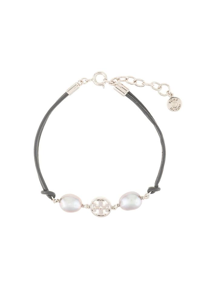 Tory Burch Logo Pearl Bracelet - Grey