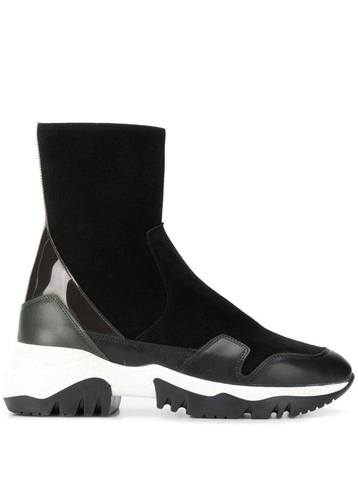 A.f.vandevorst Panelled High-top Sneakers - Black