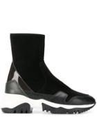 A.f.vandevorst Panelled High-top Sneakers - Black
