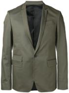 Les Hommes Stitched Detail Blazer, Men's, Size: 52, Green, Cotton/spandex/elastane/viscose